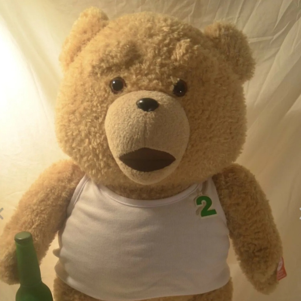 Ted 2 Talking Plush Ted In Undershirt , Tank Top “R “24”,with Sound ,NEW!